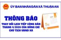 Thông báo thay đổi lịch tiếp công dân tháng 4/2026 của đồng chí Chủ tịch UBND xã