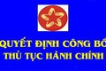 Thông báo các Quyết định công bố thủ tục hành chính của Giám đốc Trung tâm phục vụ hành chính công thành phố Hà Nội