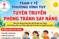 TRẠM Y TẾ PHƯỜNG VĨNH TUY TUYÊN TRUYỀN PHÒNG TRÁNH SAY NẮNG