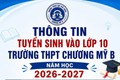 Trường THPT Chương Mỹ B đã chính thức công bố thông tin tuyển sinh vào lớp 10 năm học 2026 – 2027
