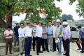 Chủ tịch UBND xã Xuân Mai Nguyễn Anh Đức kiểm tra tiến độ thi công và công tác phối hợp thực hiện Dự án cải tạo, nâng cấp Quốc lộ 6