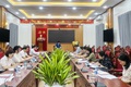 Ban Tổ chức các Cuộc thi xã Phúc Lộc nghe báo cáo tiến độ thực hiện