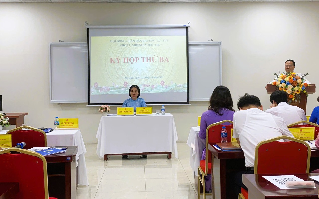 Kỳ họp thứ ba HĐND phường Tây Tựu nhiệm kỳ 2021-2026