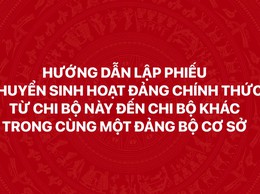 Hướng dẫn nhanh: Lập phiếu chuyển sinh hoạt đảng chính thức giữa các Chi bộ trong cùng Đảng bộ
