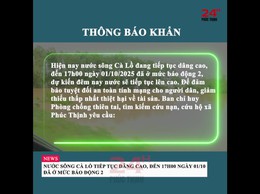 Thông báo khẩn tình trạng nước sông Cà Lồ dâng cao