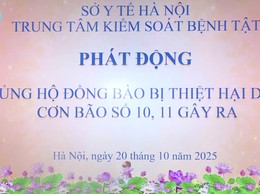 CDC Hà Nội ủng hộ đồng bào bị thiệt hại do cơn bão số 10 và số 11
