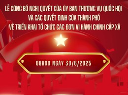 Lễ công bố NQ của Trung ương và các QĐ của Thành phố Hà Nội về triển khai tổ chức các đơn vị hành chính cấp xã