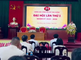 Đại hội Đảng bộ Công an xã Tam Hưng: Đoàn kết - Kỷ cương - Đổi mới - Sáng tạo