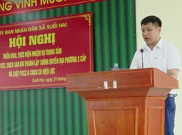 UBND xã Suối Hai tổ chức Hội nghị triển khai thực hiện nhiệm vụ PCCC và CNCH theo Luật mới
