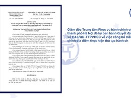 Điều chỉnh địa điểm thực hiện thủ tục hành chính tại Chi nhánh số 12 Trung tâm Phục vụ hành chính công thành phố Hà Nội