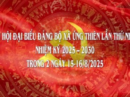 Video giới thiệu Đại hội đại biểu Đảng bộ xã Ứng Thiên lần thứ I, nhiệm kỳ 2025-2030