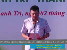 Lễ ra quân tổng vệ sinh môi trường trên địa bàn xã Thanh Trì