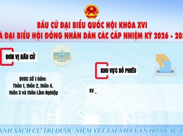 Thông báo địa điểm niêm yết danh sách cử tri và địa điểm bỏ phiếu bầu cử Đại biểu Quốc hội khóa 16 và Đại biểu hội đồng nhân dân các cấp, nhiệm kỳ 2026 -2031
