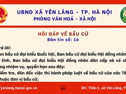 BẢN TIN 16 HỎI ĐÁP VỀ BẦU CỬ QUỐC HỘI KHÓA XVI VÀ HĐND CÁC CẤP NHIỆM KỲ 2026-2031