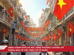 Treo cờ Tổ quốc, tạo không khí trang trọng, phấn khởi chào mừng Ngày bầu cử - Ngày hội non sông