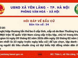 BẢN TIN 34 HỎI ĐÁP VỀ BẦU CỬ QUỐC HỘI KHÓA XVI VÀ HĐND CÁC CẤP NHIỆM KỲ 2026-2031