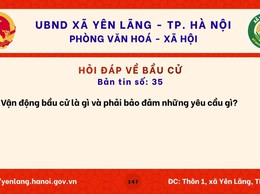 BẢN TIN 35 HỎI ĐÁP VỀ BẦU CỬ QUỐC HỘI KHÓA XVI VÀ HĐND CÁC CẤP NHIỆM KỲ 2026-2031