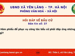 BẢN TIN 37 HỎI ĐÁP VỀ BẦU CỬ QUỐC HỘI KHÓA XVI VÀ HĐND CÁC CẤP NHIỆM KỲ 2026-2031