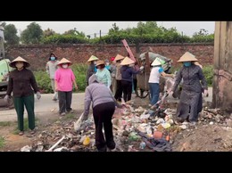 Hội LHPN xã Nội Bài xóa điểm đen về rác thải