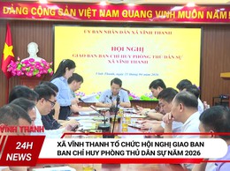 XÃ VĨNH THANH TỔ CHỨC HỘI NGHỊ GIAO BAN BAN CHỈ HUY PHÒNG THỦ DÂN SỰ NĂM 2026