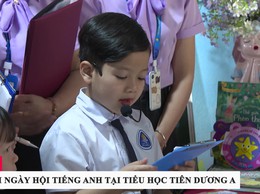 SÔI NỔI NGÀY HỘI TIẾNG ANH TẠI TIỂU HỌC TIÊN DƯƠNG A