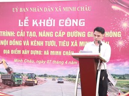 Xã Minh Châu khởi công dự án cải tạo đường giao thông nội đồng và kênh tưới tiêu