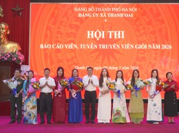Chung khảo Hội thi báo cáo viên, tuyên truyền viên giỏi xã Thanh Oai năm 2026: Đổi mới tư duy – Nâng cao kỹ năng – Lan tỏa nghị quyết