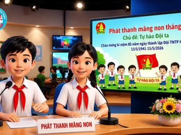 Chào mừng kỷ niệm 85 năm Ngày thành lập Đội TNTP Hồ Chí Minh (15/5/1941 – 15/5/2026), Liên đội Trường THCS Liên Ninh thực hiện chương trình phát thanh măng non với chủ đề “Tự hào truyền thống Đội ta