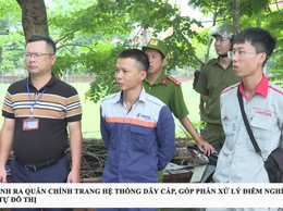 PHÚC THỊNH RA QUÂN CHỈNH TRANG HỆ THỐNG DÂY CÁP, GÓP PHẦN XỬ LÝ ĐIỂM NGHẼN VỀ TRẬT TỰ ĐÔ THỊ