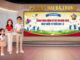 (clip AI) Phường Hai Bà Trưng: Trạm kết nối số tháng 6 - Tháng hành động vì trẻ em năm 2026 - ngày Quốc tế Thiếu nhi 01/6.