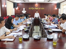 Thường trực HĐND huyện thẩm tra việc bổ sung một số công trình dự án tại kỳ họp chuyên đề ( kỳ họp thứ 16) HĐND huyện
