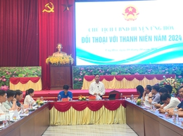 Đối thoại giữa đồng chí Chủ tịch UBND huyện với thanh niên năm 2024