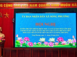 Hội nghị Tuyên truyền những điểm mới của Luật đất đai 2024, Tập huấn kỹ năng tuyên truyền cho Tuyên truyền viên, Hòa giải viên ở cơ sở trên địa bàn xã Song Phương năm 2024