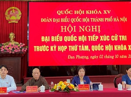 Đại biểu Quốc hội thành phố Hà Nội đơn vị bầu cử số 7 tiếp xúc cử tri trước kỳ họp thứ 8, Quốc hội khóa XV.