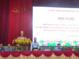 Hội nghị Đối thoại với cá nhân, tổ chức về TTHC và giải quyết TTHC trên địa bàn huyện Ứng Hoà lần thứ 2 năm 2024