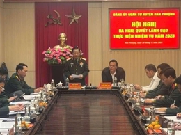 Đảng ủy Quân sự huyện Đan Phượng ra Nghị quyết lãnh đạo thực hiện nhiệm vụ năm 2025