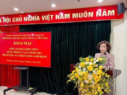 Hội đồng GDQP&AN phường Lý Thái Tổ về Tổ chức cập nhật kiến thức quốc phòng và an ninh cho đối tượng 4, đối tượng 4 mở rộng năm 2024