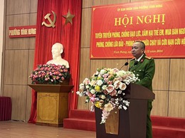 UBND phường Vĩnh Hưng tổ chức tuyên truyền phòng, chống bạo lực, xâm hại trẻ em, mua bán người, phòng chống lừa đảo trên không gian mạng và Phòng cháy chữu cháy, cứu nạn cứu hộ.