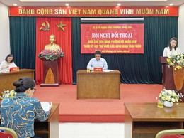 PHƯỜNG HÀNG BÀI TỔ CHỨC HỘI NGHỊ ĐỐI THOẠI GIỮA ĐỒNG CHÍ CHỦ TỊCH UBND PHƯỜNG VỚI NHÂN DÂN TRƯỚC KỲ HỌP THỨ 16 CỦA HĐND QUẬN HOÀN KIẾM.