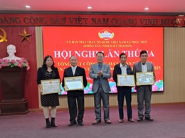 Ủy ban Mặt trận Tổ quốc xã Phúc Tiến tổ chức hội nghị lần thứ Ba và tổng kết  công tác hoạt động mặt trận năm 2024, triển khai nhiệm vụ năm 2025..