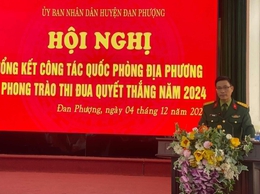 ỦY BAN NHÂN DÂN HUYỆN ĐAN PHƯỢNG TỔ CHỨC HỘI NGHỊ TỔNG KẾT CÔNG TÁC QUỐC PHÒNG ĐỊA PHƯƠNG VÀ PHONG TRÀO THI ĐUA QUYẾT THẮNG NĂM 2024.