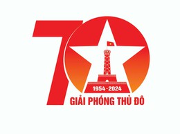 Biểu trưng (logo) tuyên truyền kỷ niệm 70 năm Ngày Giải phóng Thủ đô (10/10/1954-10/10/2024)