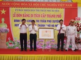 Tiểu khu Thao Chính, thị trấn Phú Xuyên tổ chức Lễ đón nhận bằng di tích lịch sử cấp Thành phố Đình làng