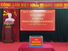 Phường Tân Mai tổ chức Hội nghị phát động ủng hộ đồng bào bị thiệt hai do bão lũ sau cơn bão số 3