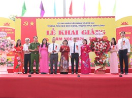PHƯỜNG ĐỊNH CÔNG TỔ CHỨC LỄ KHAI GIẢNG NĂM HỌC 2024-2025 CHO HƠN 3.000 HỌC SINH TRƯỜNG TIỂU HỌC VÀ THCS ĐỊNH CÔNG