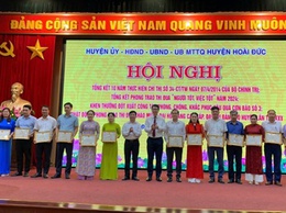 Hoài Đức tổng kết 10 năm thực hiện Chỉ thị số 34-CT/TW ngày 07/4/2014 của Bộ Chính trị; phong trào thi đua NTVT năm 2024; phát động thi đua chào mừng Đại hội Đảng các cấp, Đại hội Đảng bộ huyện lần thứ XXV, nhiệm kỳ 2025-2030