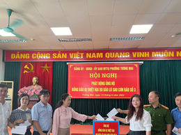 PHƯỜNG TƯƠNG MAI
Tổ chức hội nghị phát động ủng hộ Nhân dân các tỉnh 
bị thiệt hại do bão, lũ sau cơn bão số 3
