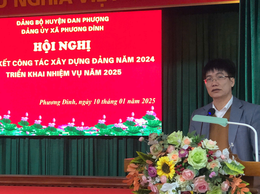Đảng ủy xã Phương Đình tổ chức hội nghị tổng kết công tác xây dựng Đảng năm 2024; triển khai nhiệm vụ năm 2025.