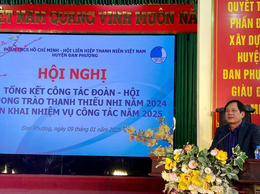 Hội nghị Tổng kết công tác Đoàn và phong trào thanh thiếu nhi huyện Đan Phượng năm 2024, triển khai nhiệm vụ năm 2025.