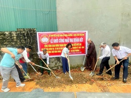Xã Đoài Phương khởi công xây nhà Đại đoàn kết tại thôn Tân Phúc